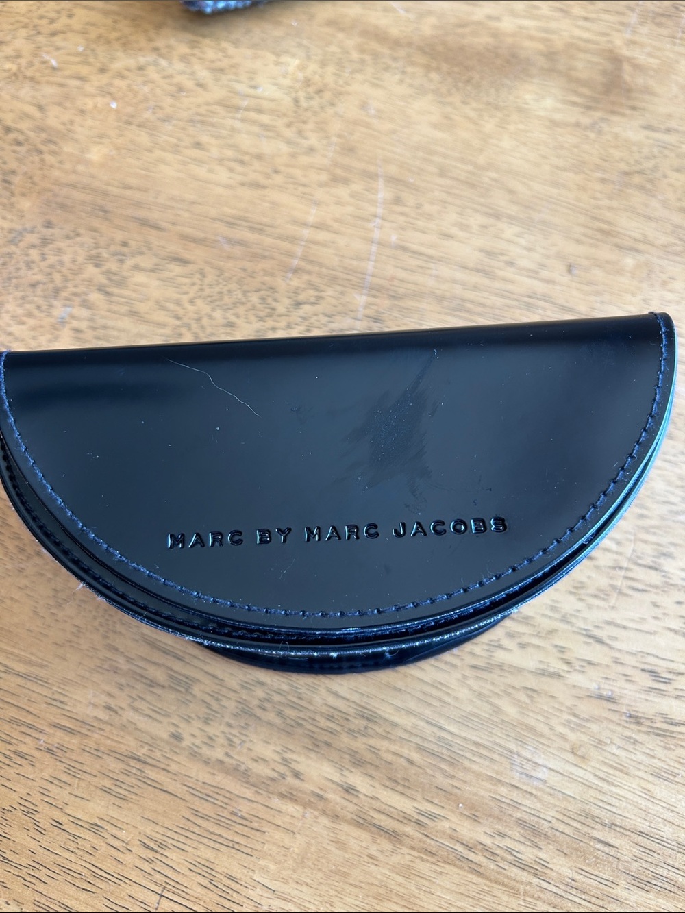 Marc by Marc Jacobs Black Semi-Round Sunglass Case